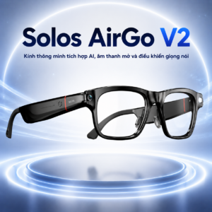 Kính phiên dịch Solos AirGo V2 – Tích hợp âm thanh mở và điều khiển giọng nói