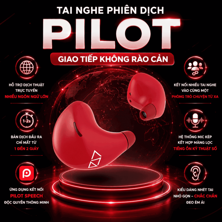 Tai Nghe Phiên Dịch Pilot - Dịch Trực Tiếp Theo Thời Gian Thực