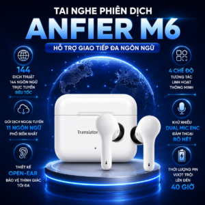 Tai Nghe Phiên Dịch Anfier M6 – Hỗ Trợ Giao Tiếp Đa Ngôn Ngữ
