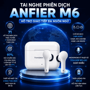 Tai Nghe Phiên Dịch Anfier M6 – Hỗ Trợ Giao Tiếp Đa Ngôn Ngữ