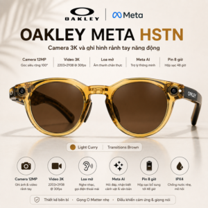 Kính AI Oakley Meta HSTN – Camera 3K và trải nghiệm rảnh tay năng động