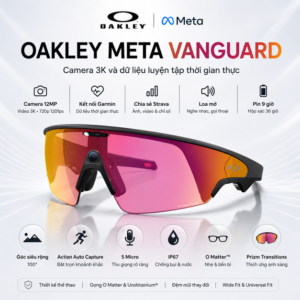 Kính AI Oakley Meta Vanguard – Dữ liệu luyện tập bằng giọng nói và ghi hình 3K rảnh tay